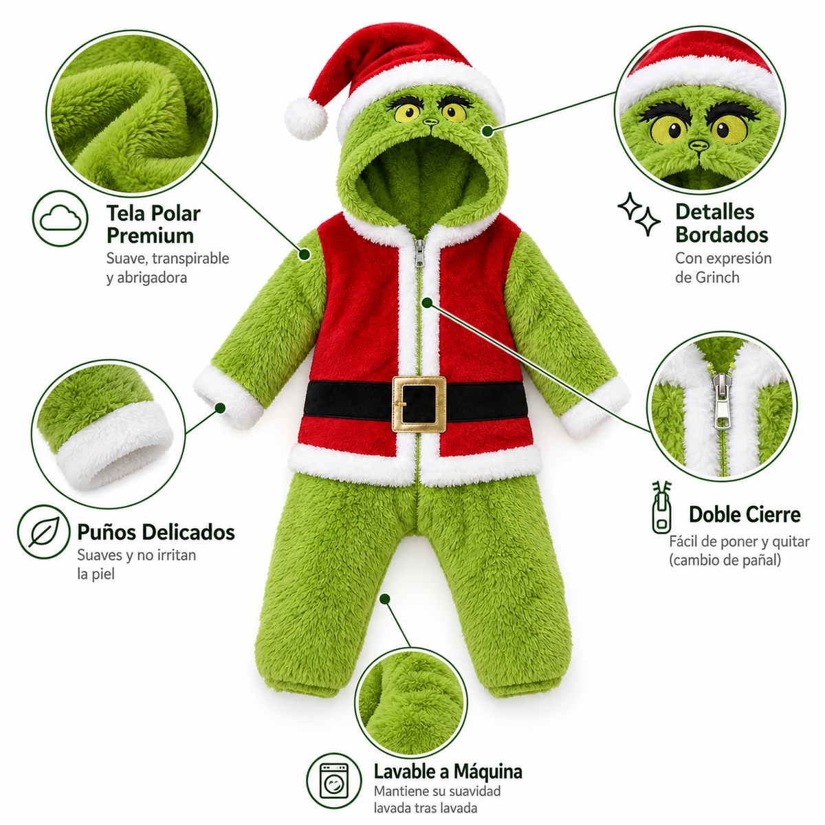 Merry Green™ | Traje Navideño para Bebé